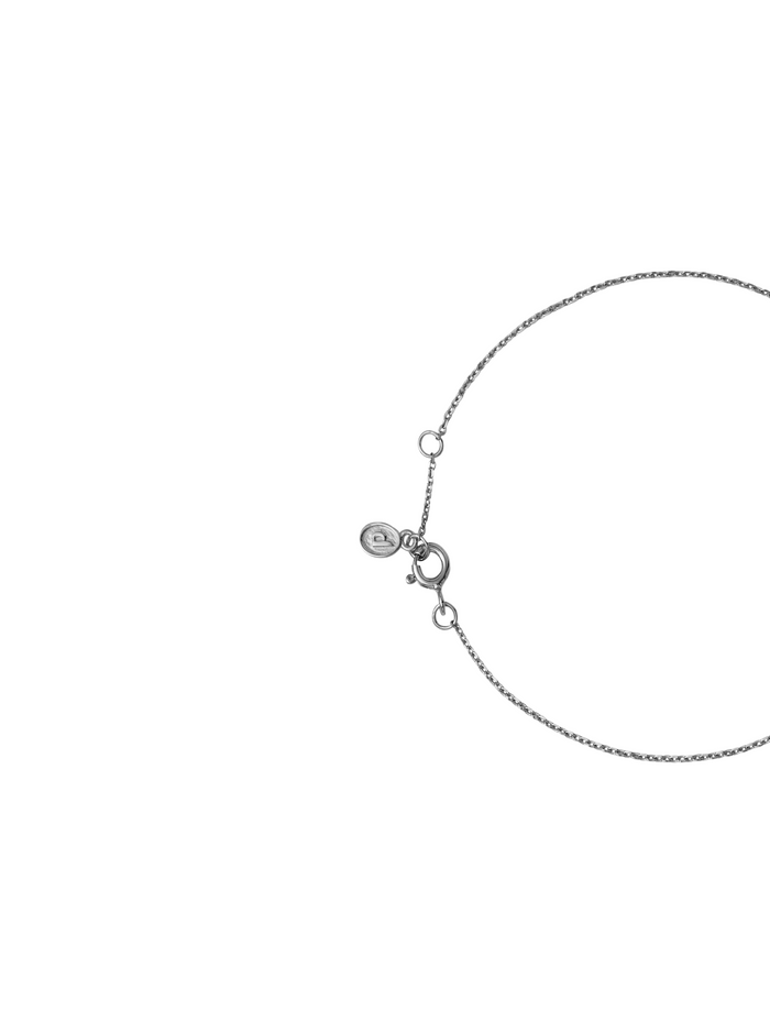 BAGUETTE CHAIN BRACELET IN LAB WHITE SAPPHIRE, STERLING SILVER