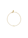 BAGUETTE CHAIN BRACELET IN LAB YELLOW SAPPHIRE, 18K GOLD VERMEIL