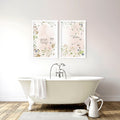 Bathroom decoration items | Set of 2 Shabby Chic wall art