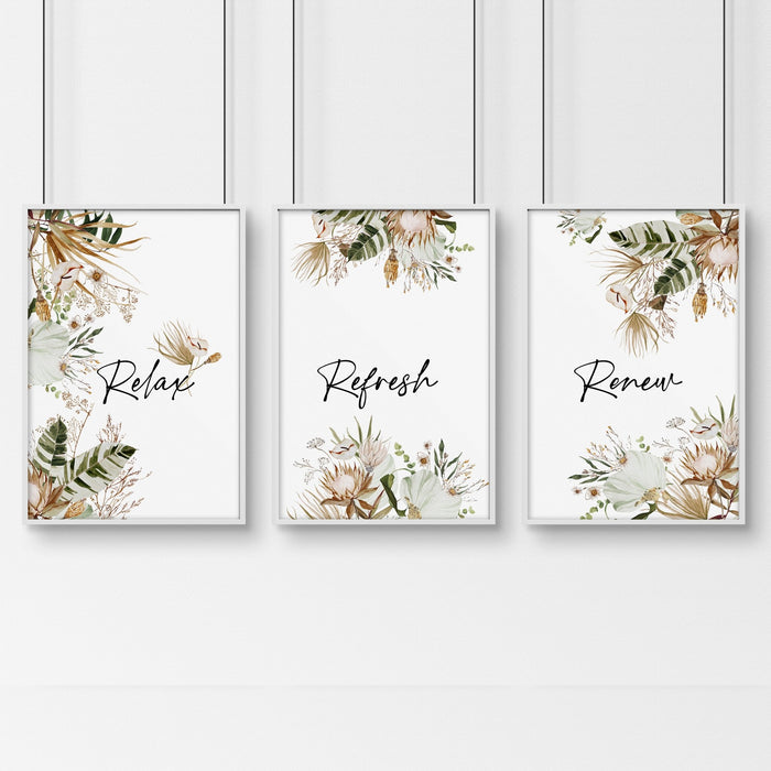 Bathroom pictures | set of 3 wall art