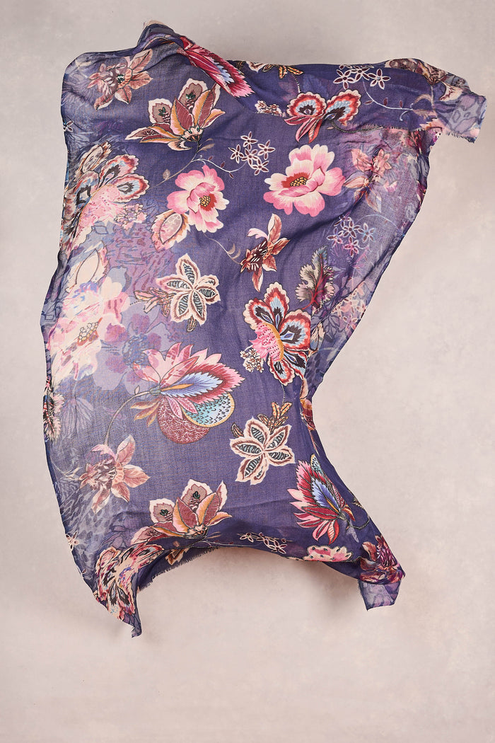 Beaded Blooms Scarf - Multicolour