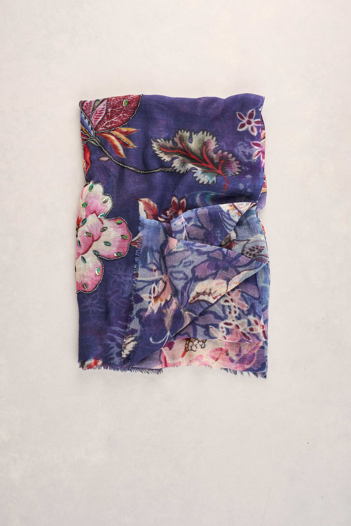 Beaded Blooms Scarf - Multicolour
