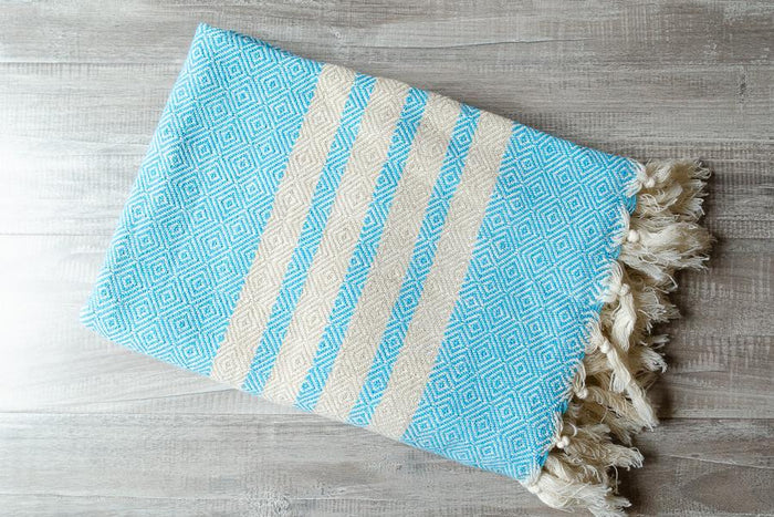 Bella Cotton Throw - Indigo Traders
