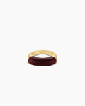 Bella Enamel Ring || option::18K Gold Plated, Burgundy