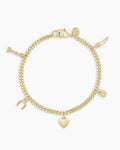 Bella Mini Charm Bracelet || option::18K Gold Plated