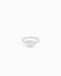 Silver plated signet ring || option::Silver Plated