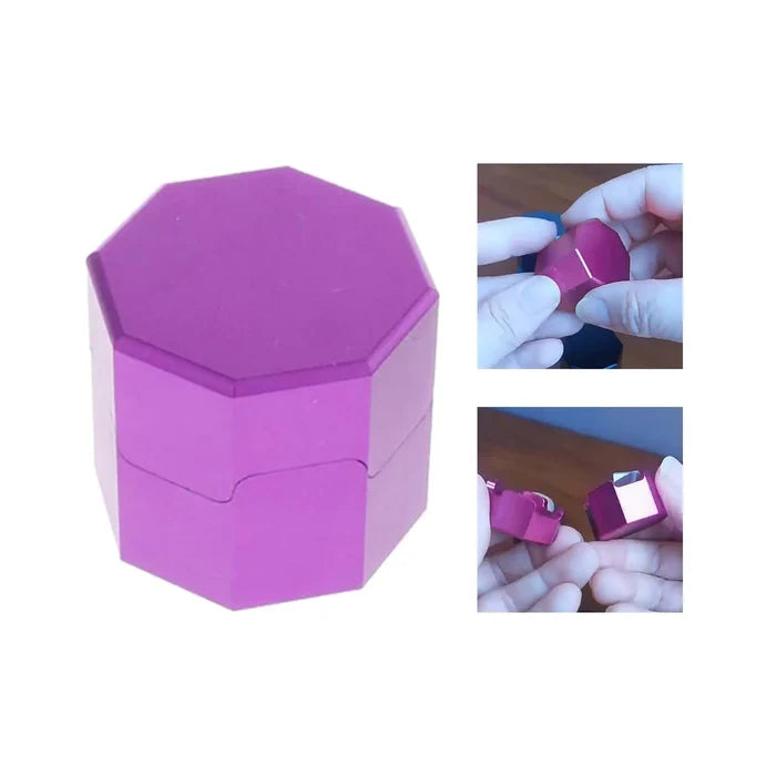 Billiard Cue Tip Chalk, Pool Chalk Holder, Pocket Octagonal Storage Box, Mini