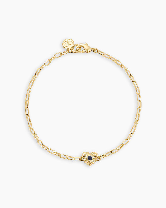 18K Gold Plated / Blue Sapphire - September