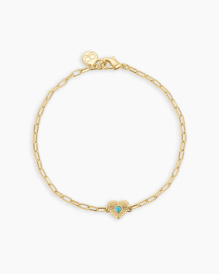 18K Gold Plated / Turquoise - December