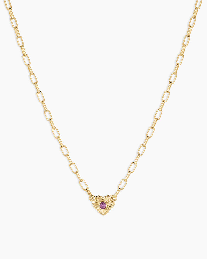 18K Gold Plated / Amethyst - February