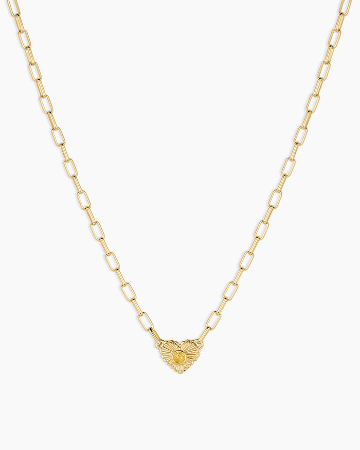 18K Gold Plated / Citrine - November