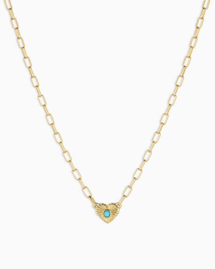 18K Gold Plated / Turquoise - December
