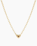 18K Gold Plated / Garnet - January