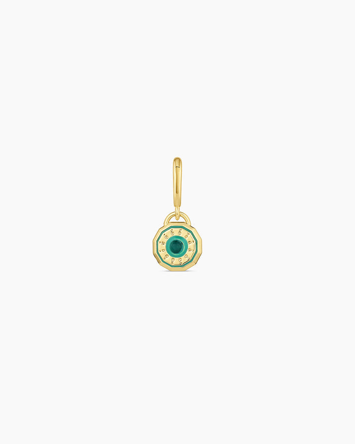 18K Gold Plated / Green Agate - May
