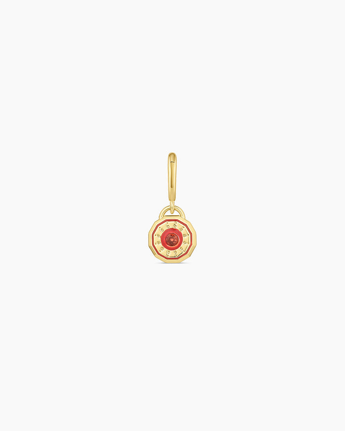 18K Gold Plated / Ruby - July