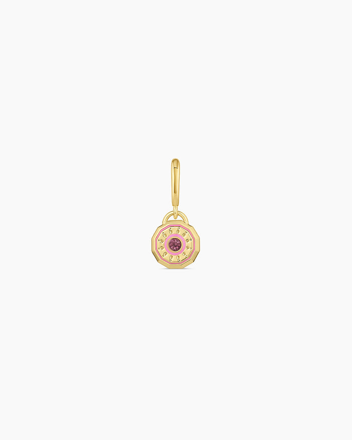18K Gold Plated / Pink Tourmaline - October