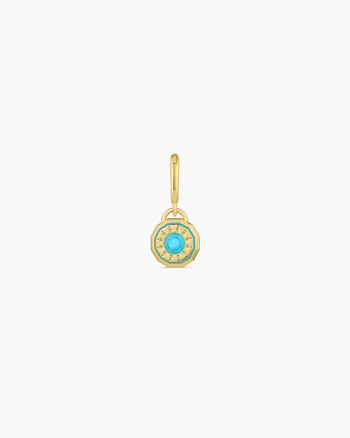 18K Gold Plated / Turquoise - December