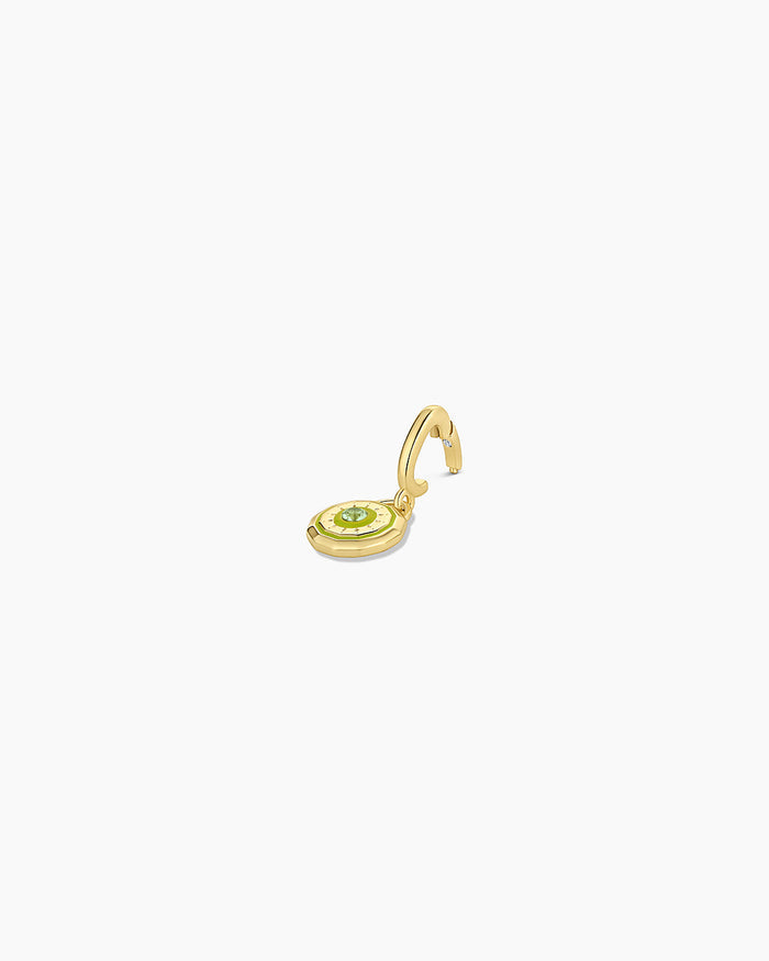 Birthstone Parker Charm || option::18K Gold Plated, Peridot - August