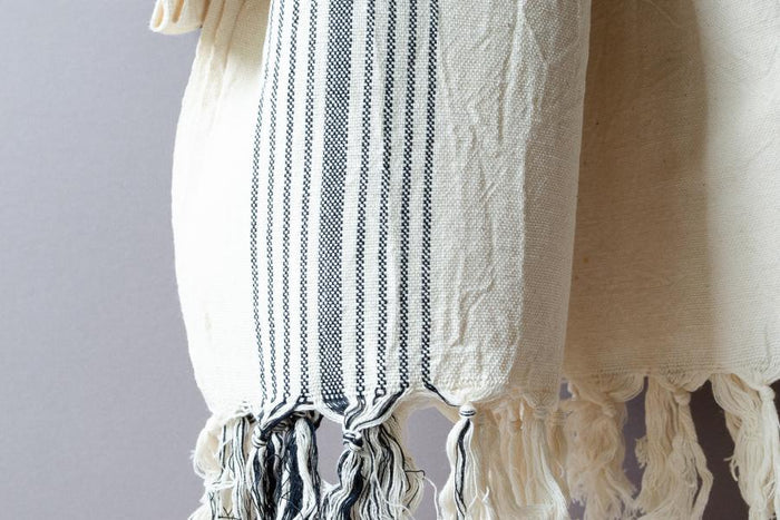 Black Linen Towel - Indigo Traders
