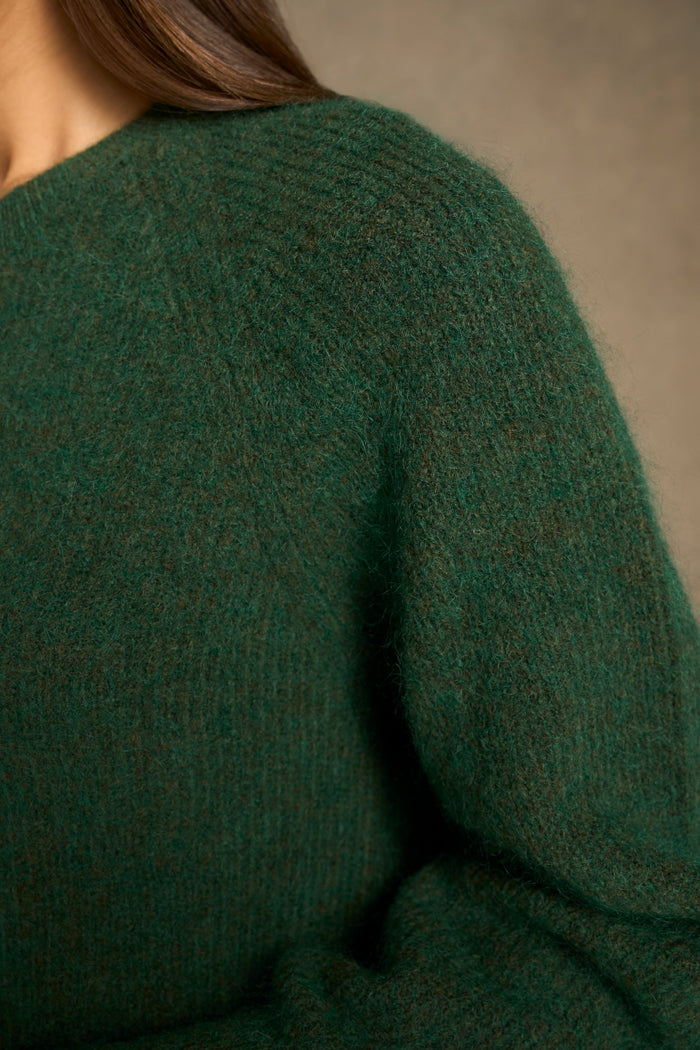 Blouson Sleeve Cardigan - Clover