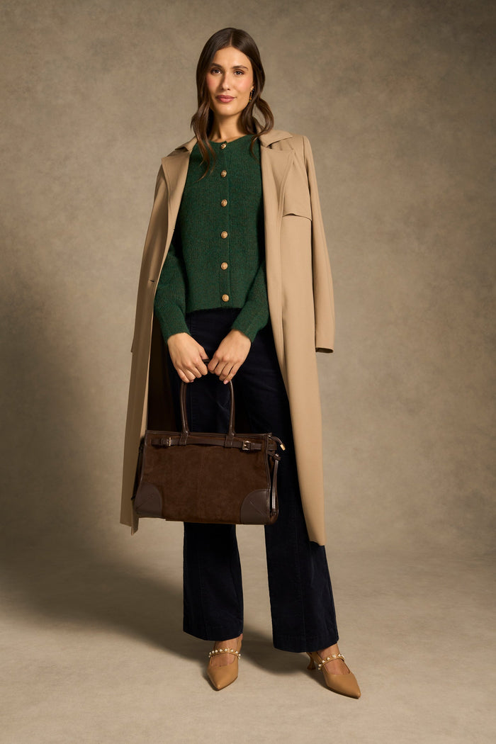 Blouson Sleeve Cardigan - Clover
