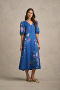 Border Print Dress - Blooms Border Print