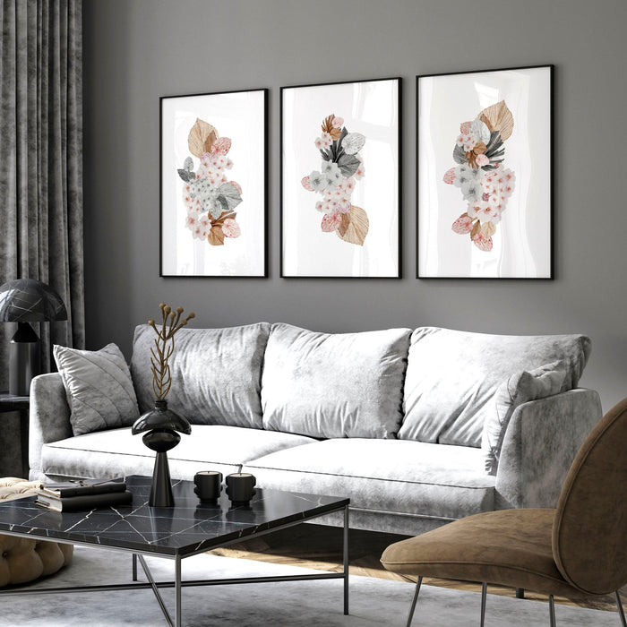 Botanicals artwork | set of 3 wall art prints