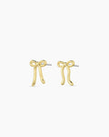 Bow Charm Earrings || option::18K Gold Plated