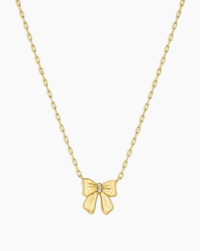 Bow Necklace || option::18K Gold Plated