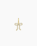 Bow Shimmer Parker Charm || option::18K Gold Plated