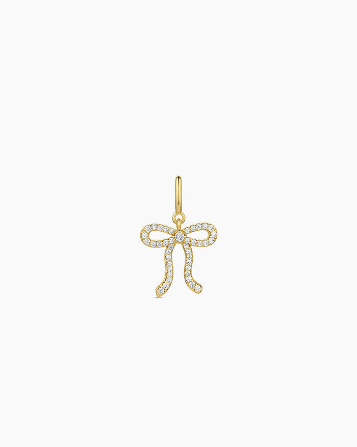 Bow Shimmer Parker Charm || option::18K Gold Plated