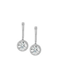 BRONWYN ROUND-CUT EARRINGS IN MOISSANITE, STERLING SILVER