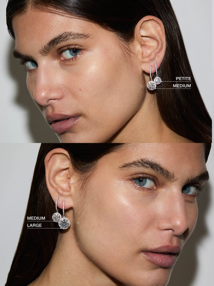 BRONWYN ROUND-CUT EARRINGS IN MOISSANITE, STERLING SILVER