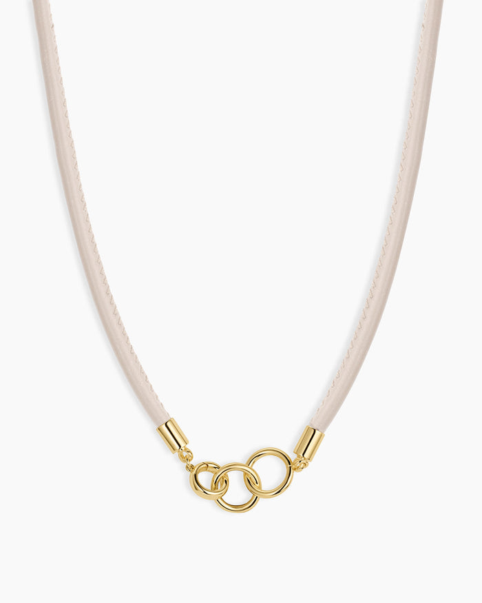 Brooks Necklace || option::18K Gold Plated, Cream