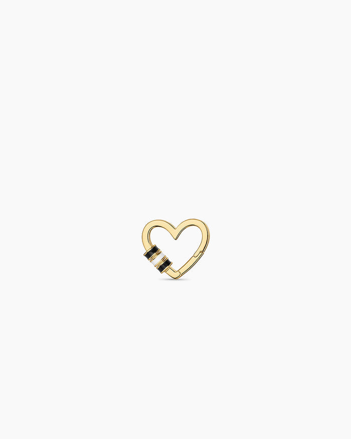 Campbell Heart Carabiner Charm || option::18K Gold Plated