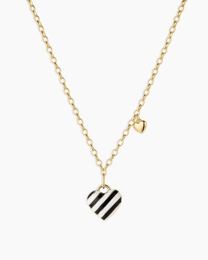 Campbell Heart Necklace || option::18K Gold Plated