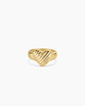 Campbell Heart Ring || option::18K Gold Plated