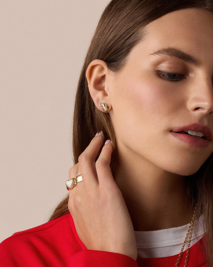 Campbell Heart Ring || option::18K Gold Plated