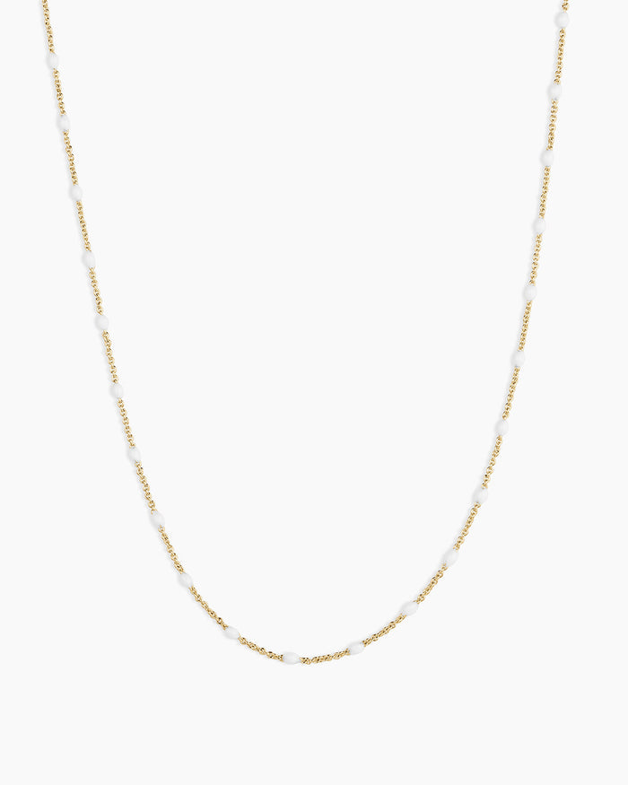 Capri Necklace || option::18K Gold Plated, White