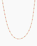 Capri Necklace - Red || option::18K Gold Plated, Red