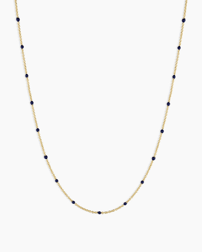 Capri Necklace || option::18K Gold Plated, Black