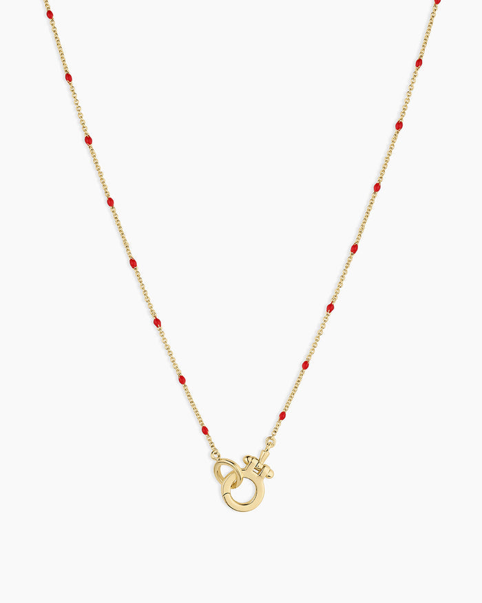18K Gold Plated / Red