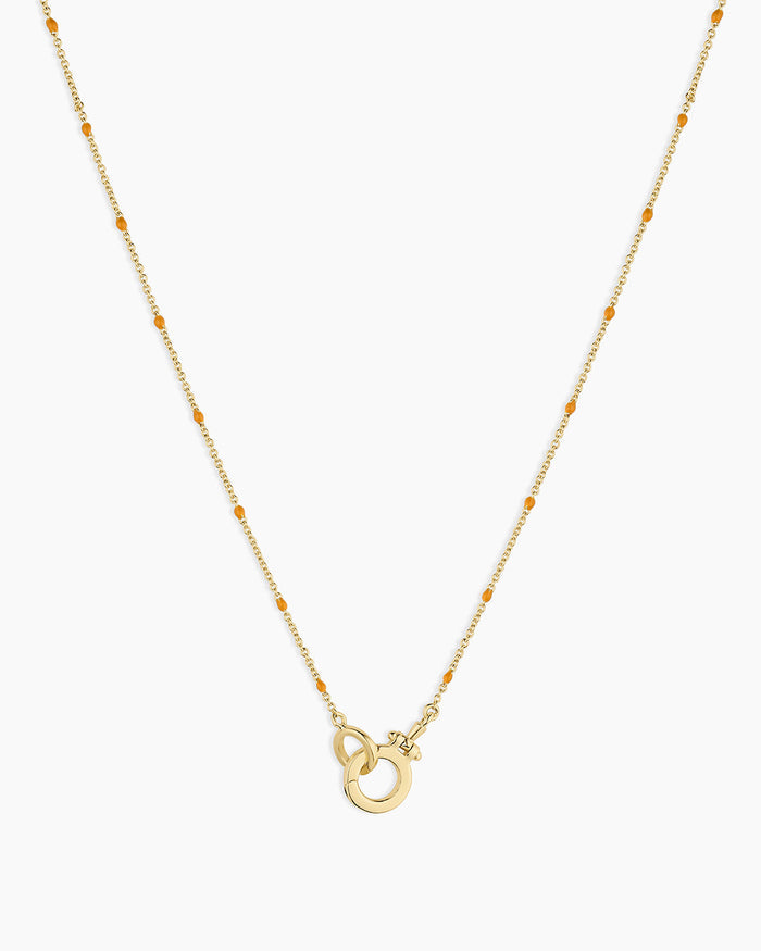 18K Gold Plated / Orange