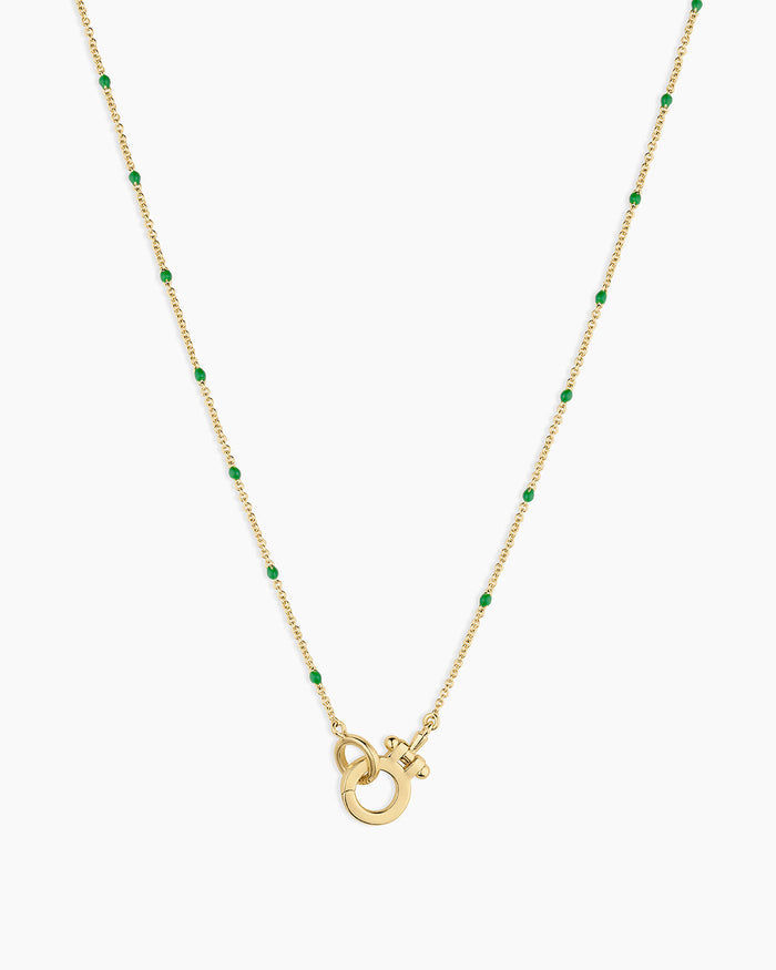 18K Gold Plated / Green