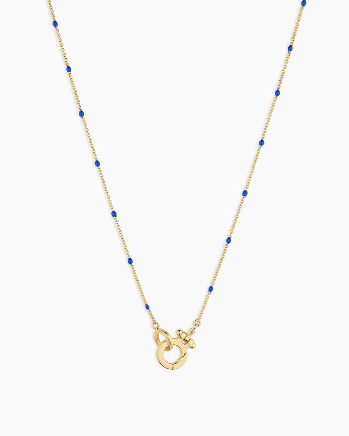 18K Gold Plated / Royal Blue
