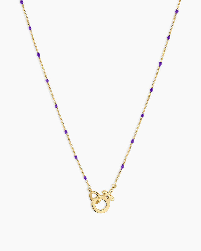 18K Gold Plated / Purple