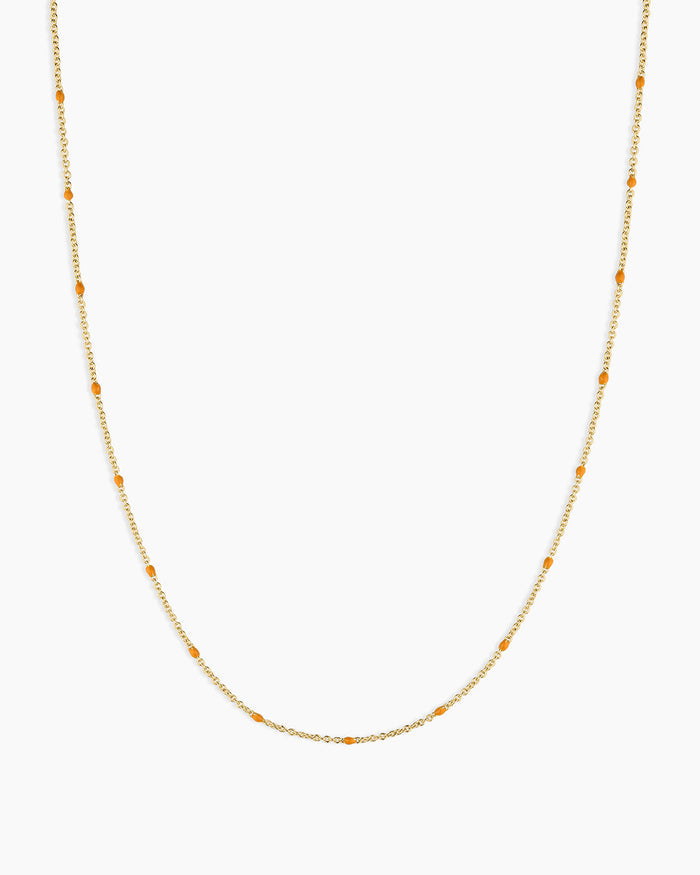 Capri Necklace || option::18K Gold Plated, Orange