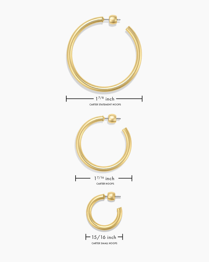 Carter Hoops || option::18K Gold Plated