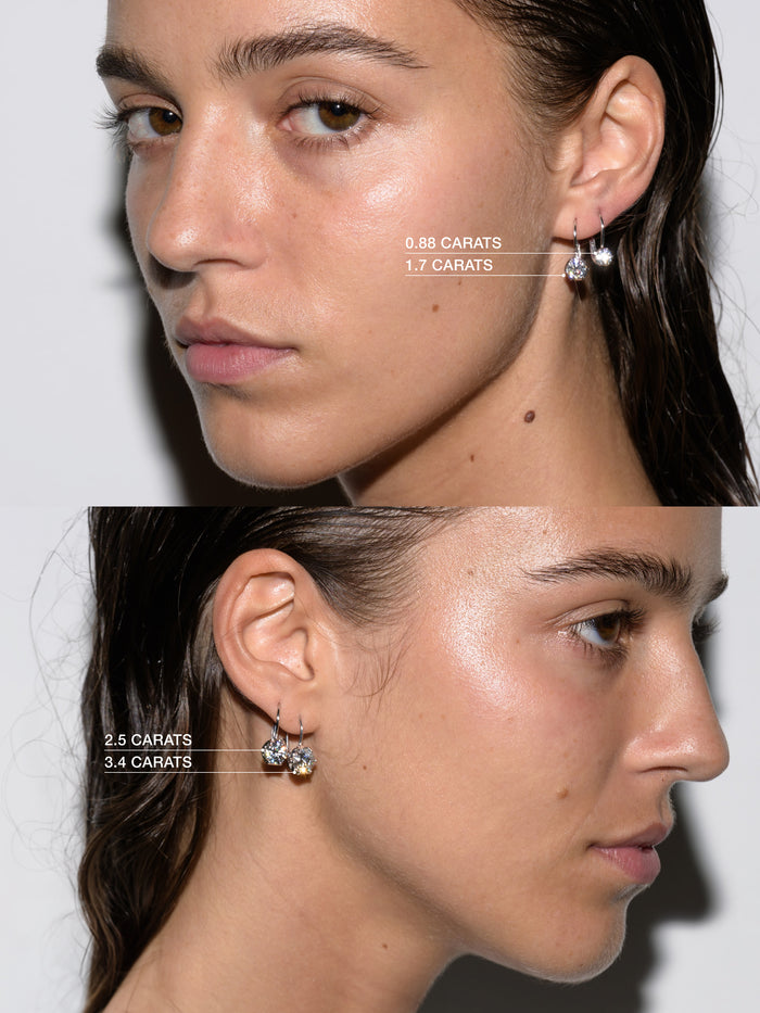 CECILIA EARRINGS IN MOISSANITE, STERLING SILVER