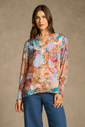 Celeste Georgette Blouse - Rococo Reverie Print